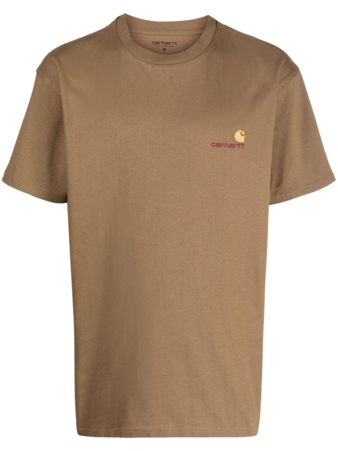 

Carhartt WIP футболка с вышитым логотипом, коричневый