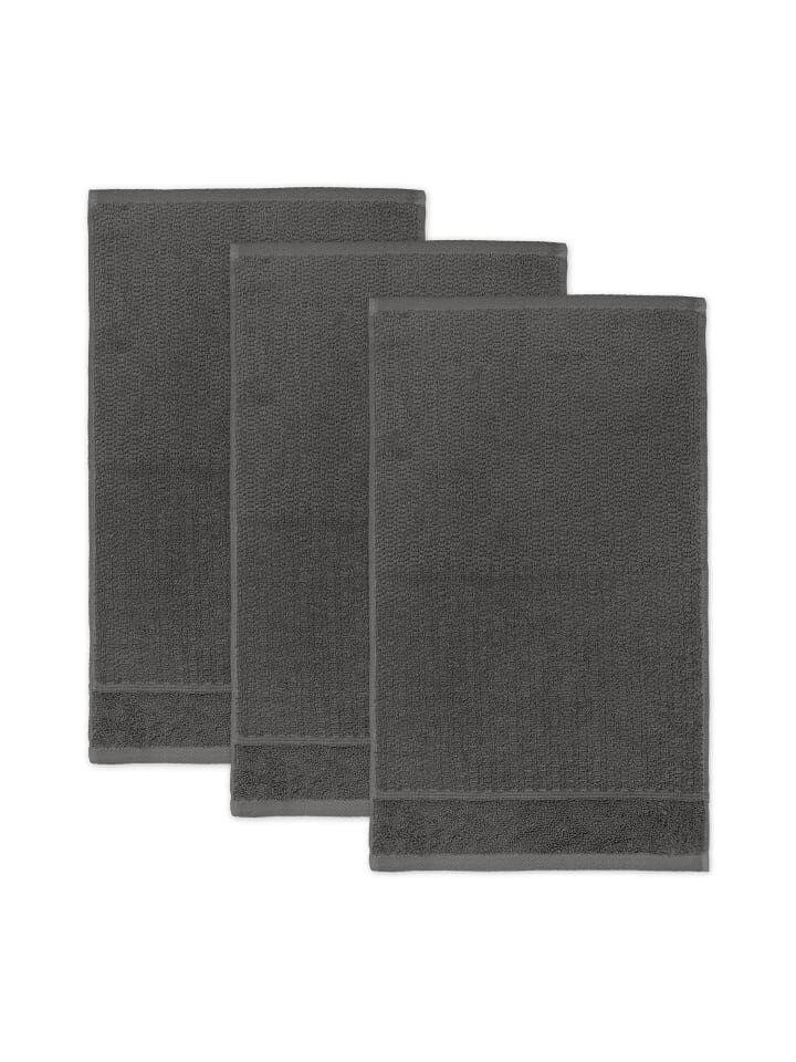 

Гостевое полотенце frottana Pearl 3er Pack, цвет graphite