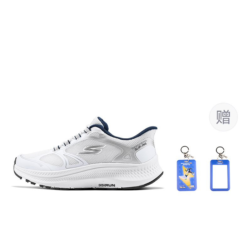 

Skechers BOYS Slip Resistant, Abrasion Resistant, Breathable Low top Running Shoes White Kids'