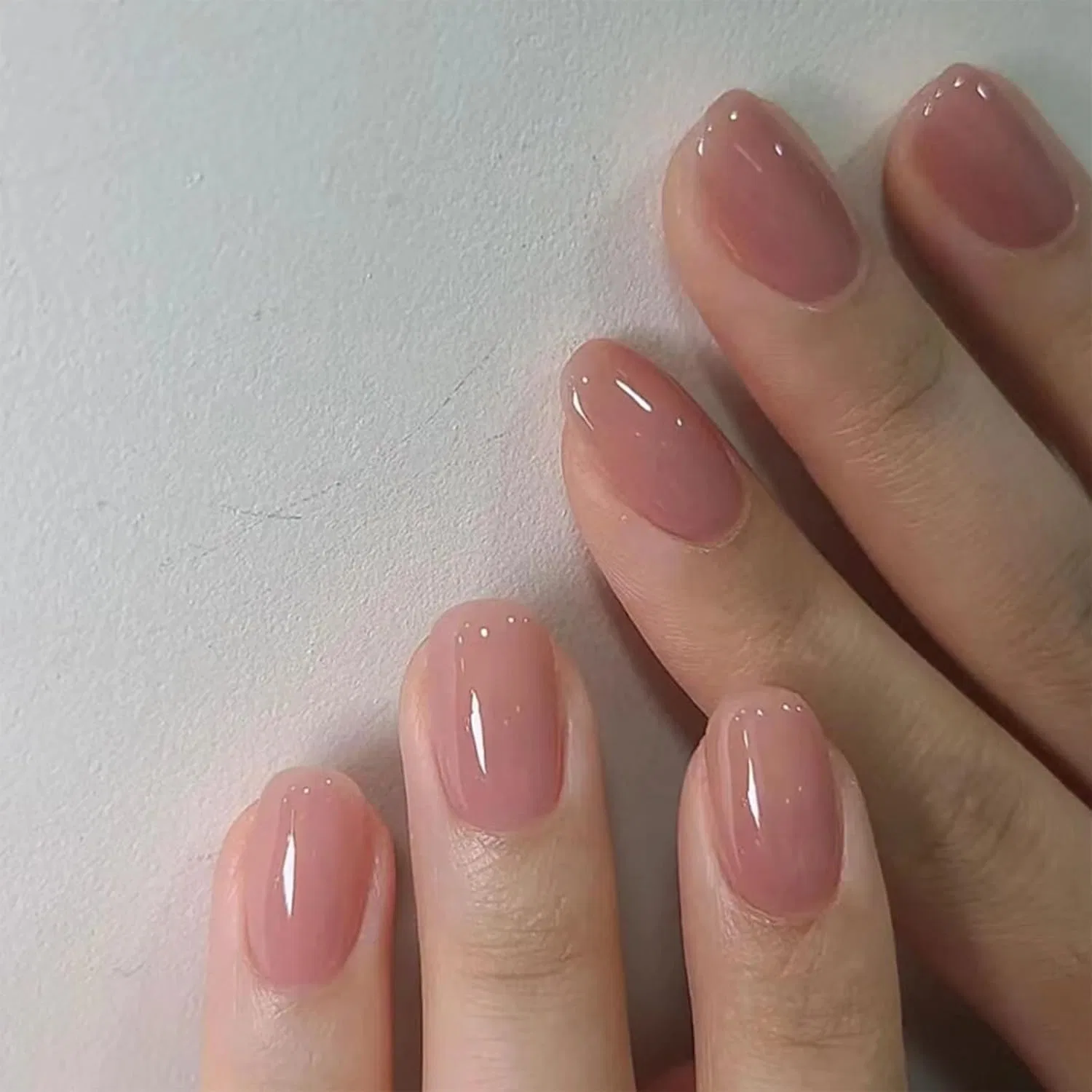 Набор из 24 накладных ногтей Fuyamp Short Square Shimmer Pink Agasar, 0319Y30