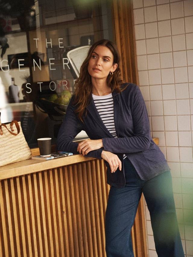 

Куртка из чистого льна penny NRBY, темно-синий