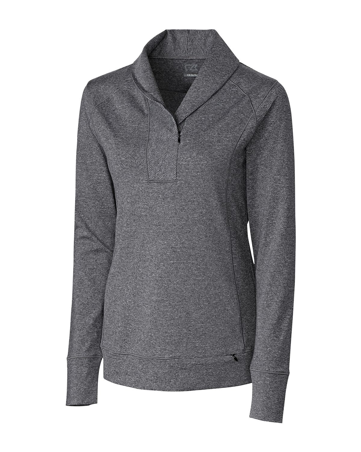 

Женская куртка Shoreline с полумолнией Cutter & Buck, цвет charcoal heather