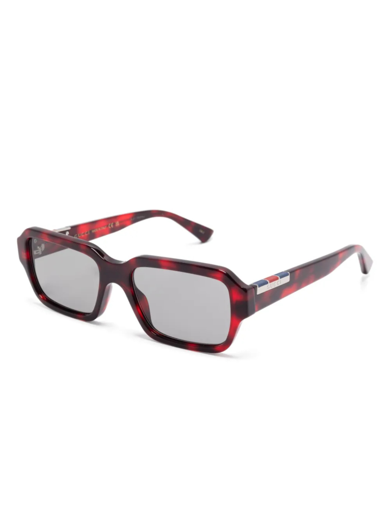 Солнцезащитные очки в оправе черепаховой расцветки Gucci Eyewear, коричневый — фото 2