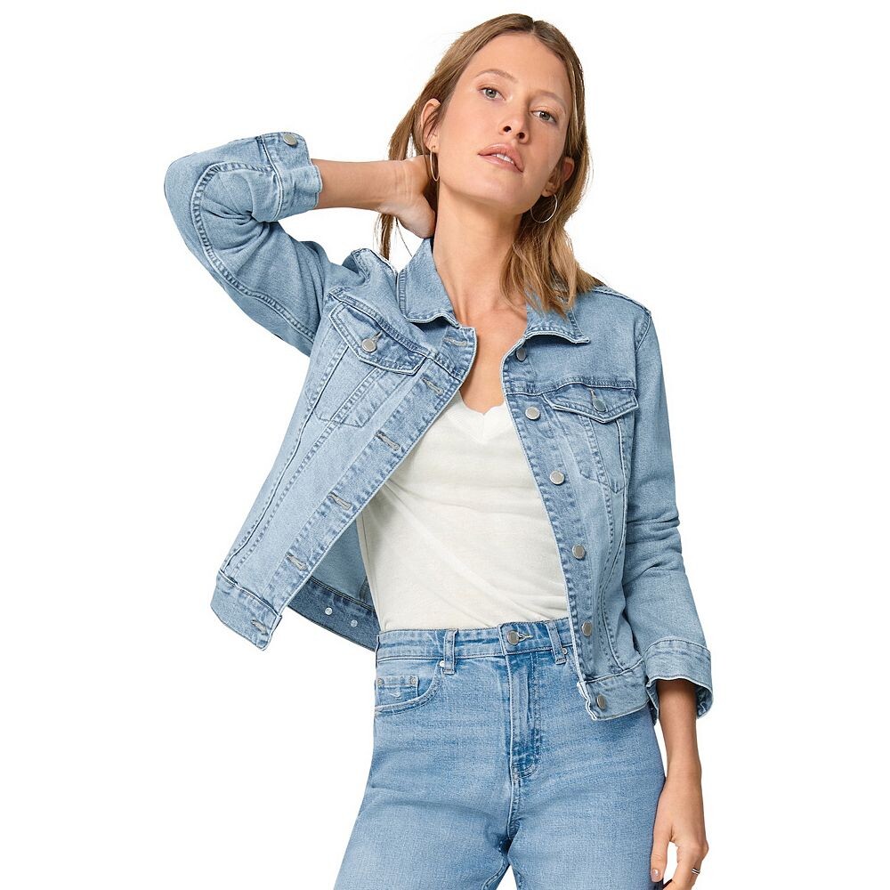 

Женская классическая джинсовая куртка ellos больших размеров Ellos, цвет Light Blue Stonewash