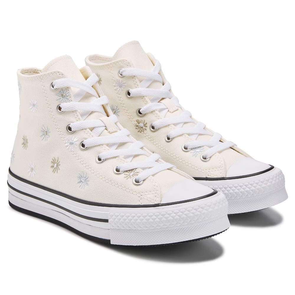 

Кеды для детей Chuck Taylor All Star Lift высокие Converse, off white/floral