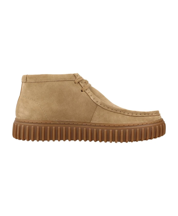 Высокие ботинки Torhill на шнуровке Clarks, бежевый — фото 4