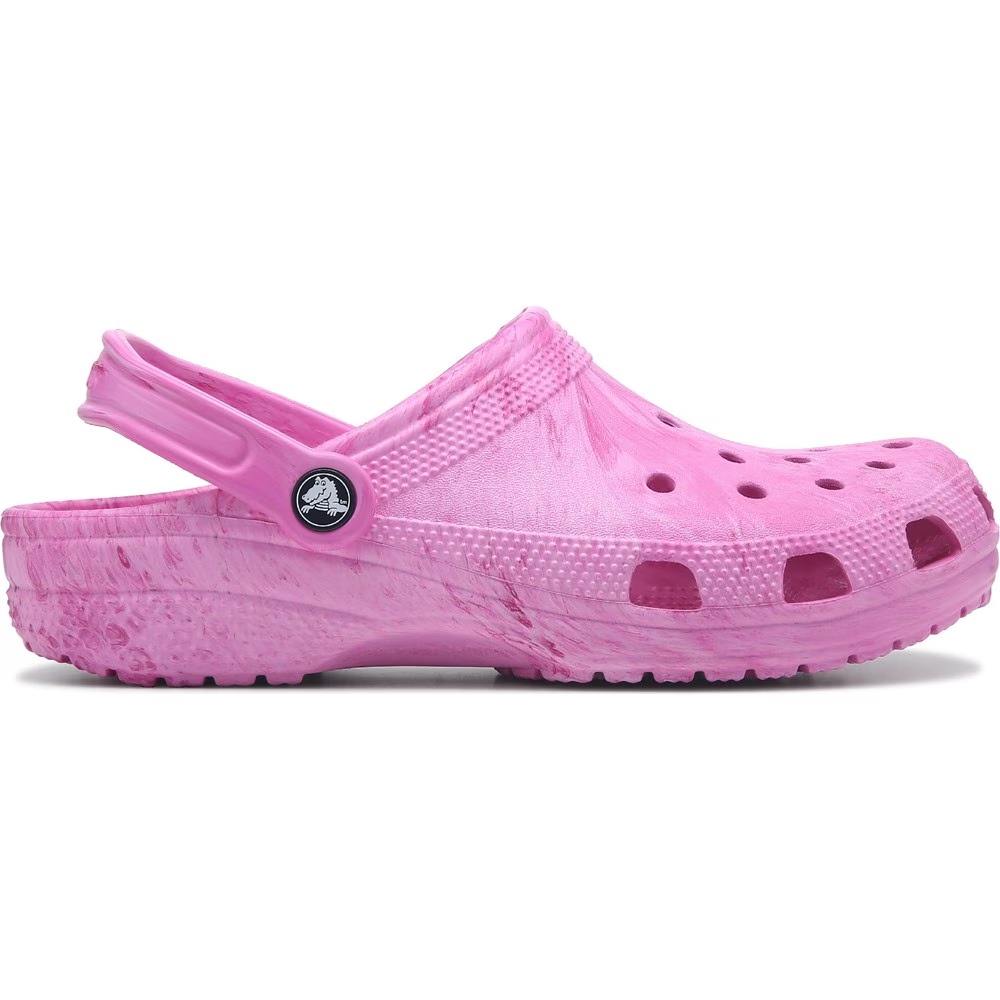 Сабо Crocs с водянистым мраморным узором, watercolor pink — фото 2