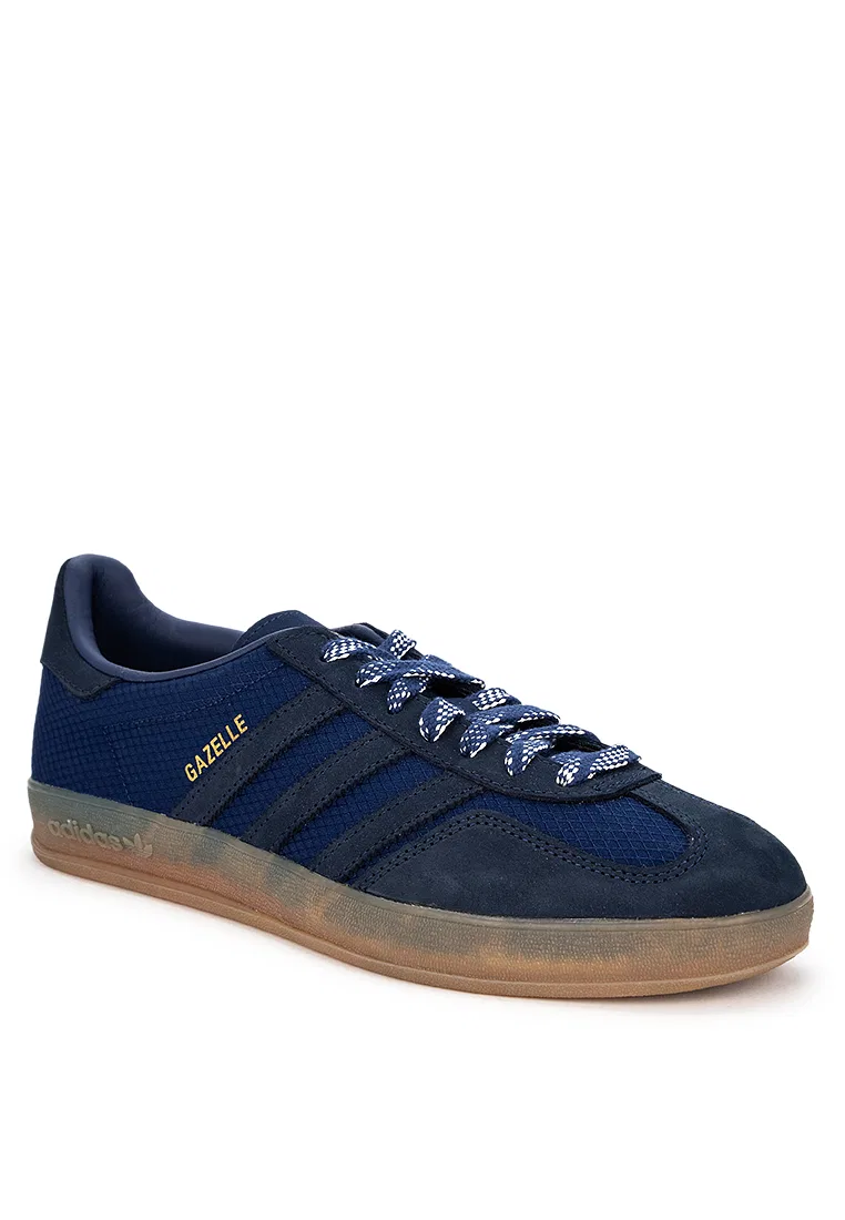 Кроссовки мужские Gazelle Indoor, Adidas, белый/темно-синий — фото 2