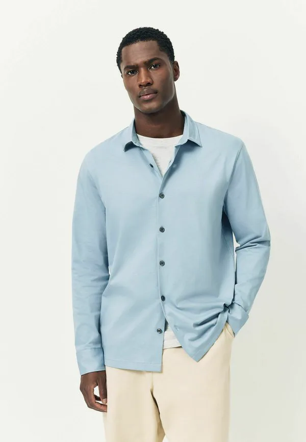 Рубашка с длинным рукавом supima стандартного кроя Next, Light Blue