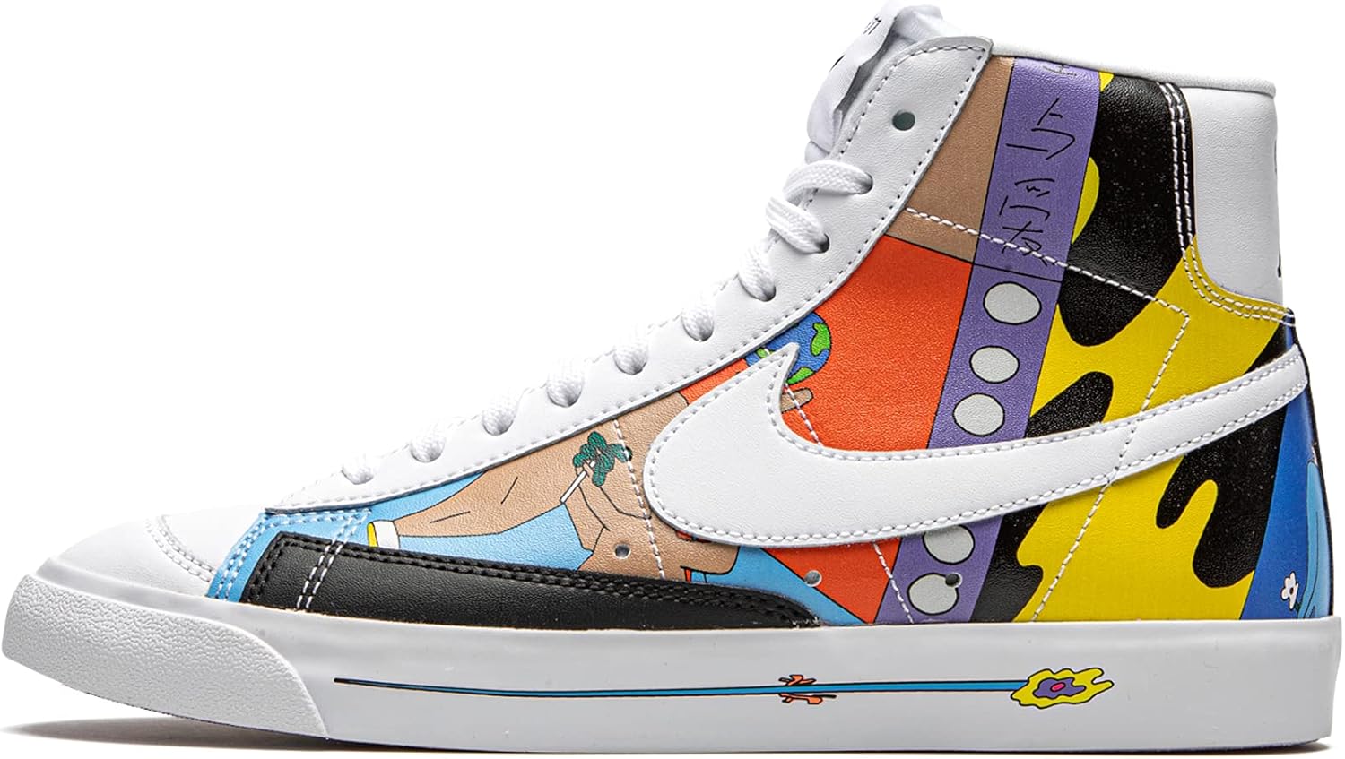 

Кроссовки Nike Blazer Mid 77 Flyleather Ruohan Wang CZ3775-900, Multi-Color/Multi-Color