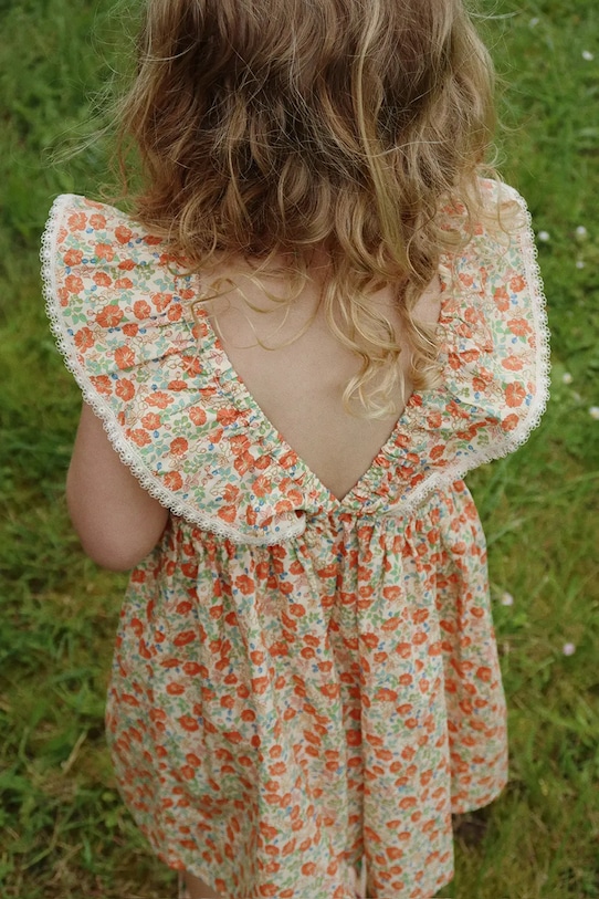 

Детское хлопковое платье Verbena Dress GOTS Konges Sløjd, оранжевый
