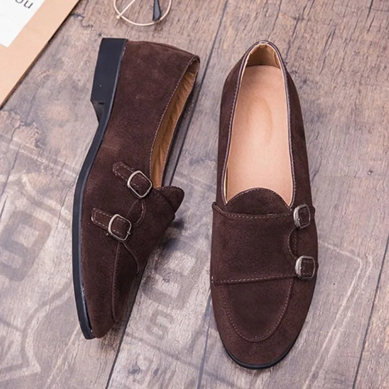 Мокасины мужские, кожаные, Loafers, коричневый Hhhchpm — фото 2
