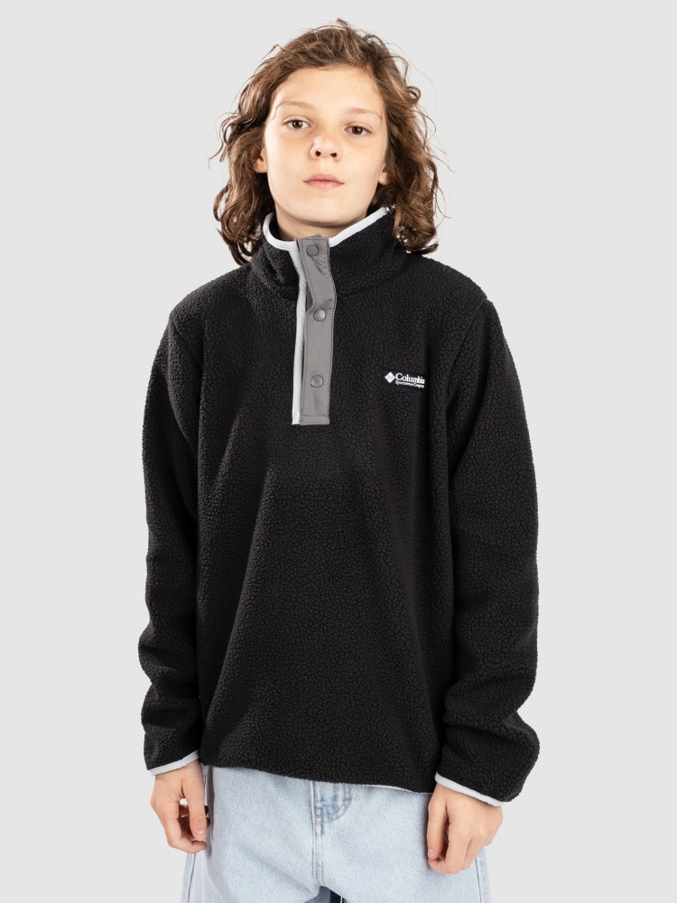 Флисовый пуловер Columbia Helvetia II Half Snap Fleece Kids Half-Zip Fleece Pullover, black/city grey