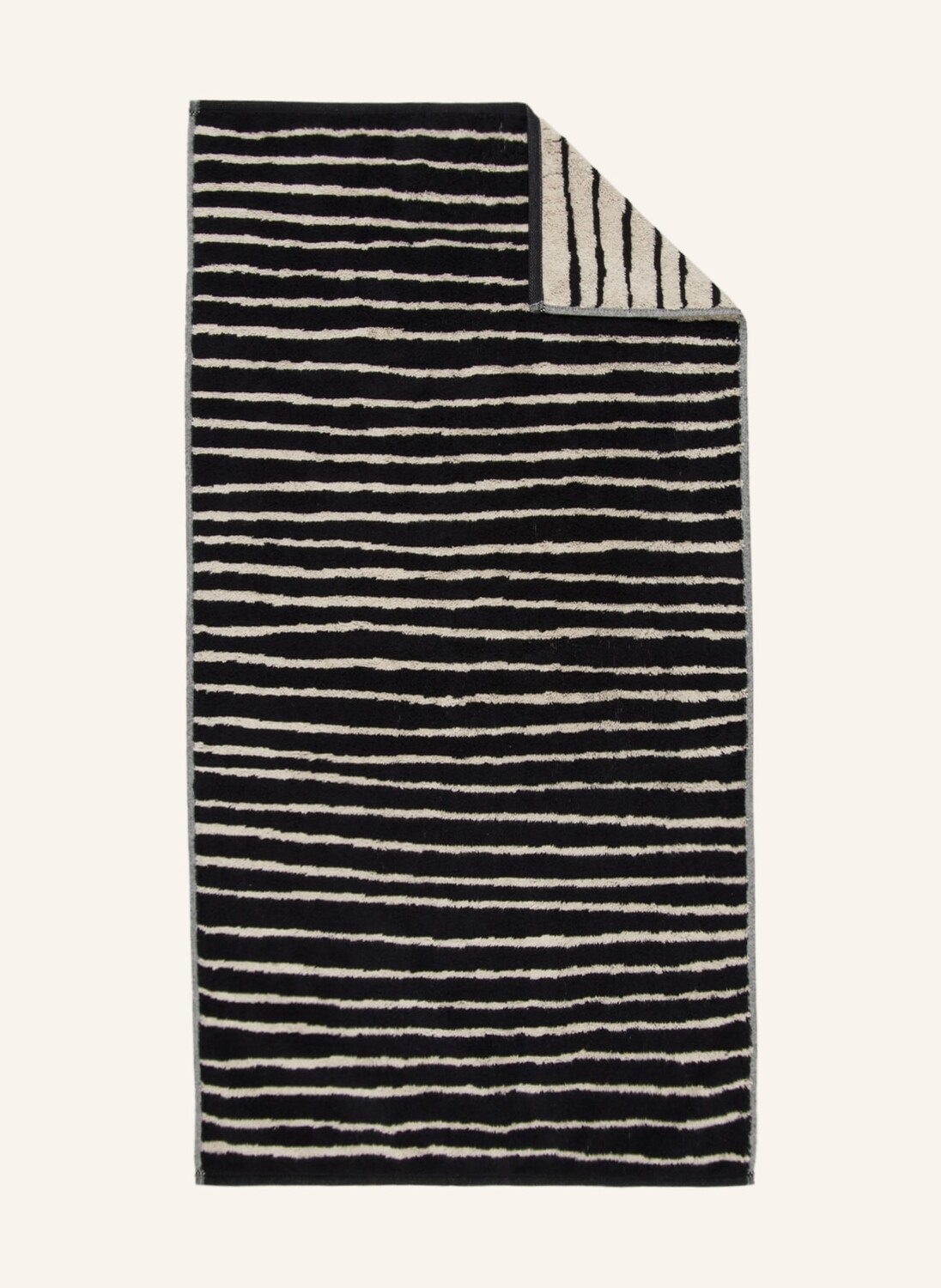 

Полотенце для рук Cawoe LOFT LINES, 50x100 см, черный/кремовый