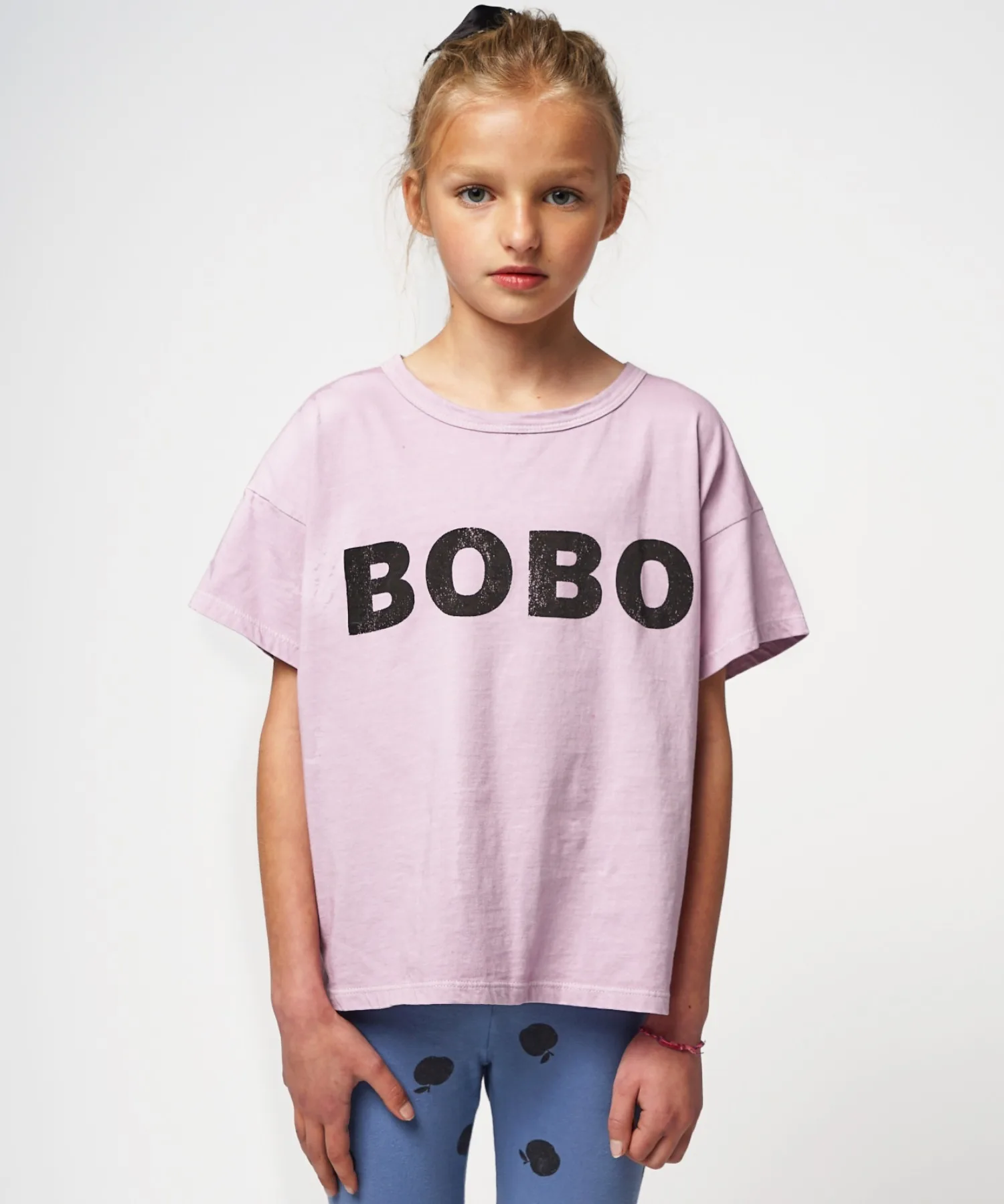 Детская футболка с принтом Bobo short sleeve T-shirt BOBO CHOSES фиолетовая