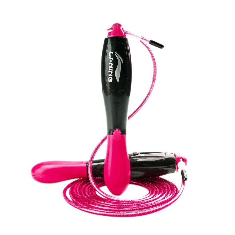 

Электронная скакалка для аэробики и сжигания жира для взрослых с контроллером ABS трос стальная проволока ПВХ примерно 2,8 м LINING, черный