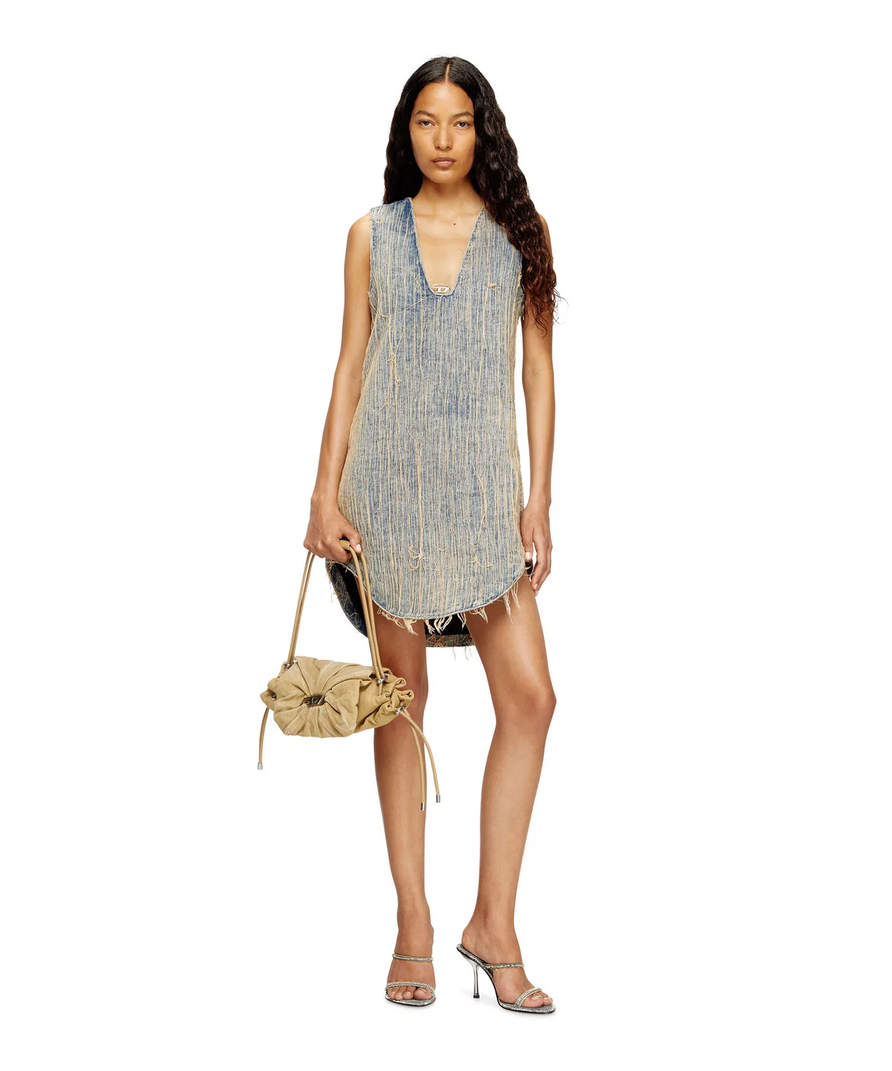 Платье-мини джинсовое Diesel DE-LARIS-DRESS-S2 индиго — фото 3