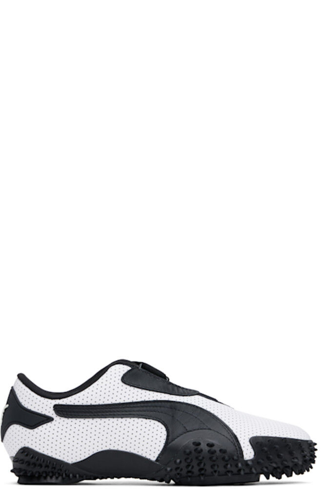 Белые и черные перфорированные кроссовки Mostro PUMA
