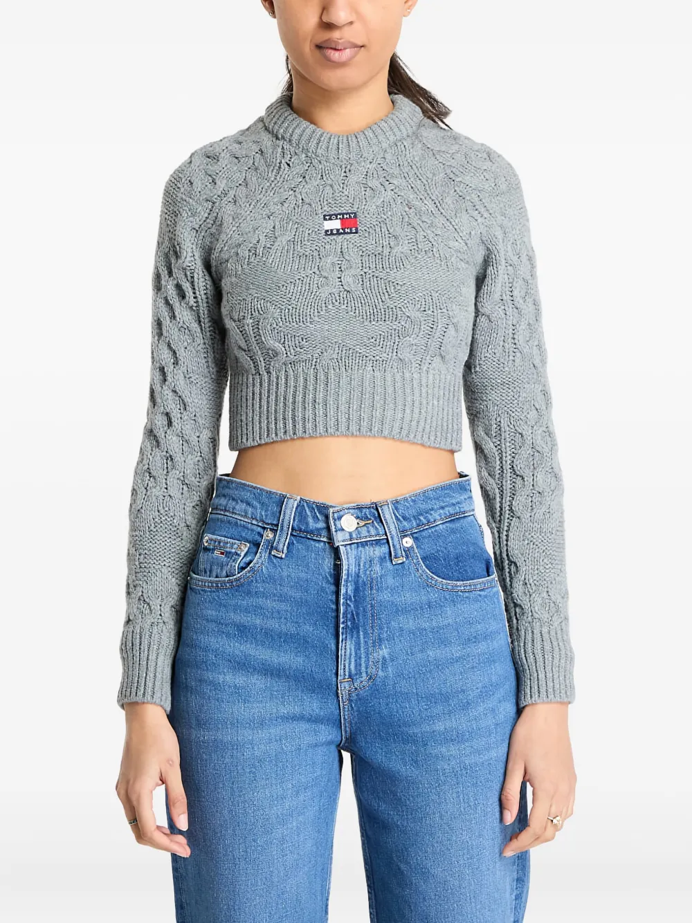 

Джемпер фактурной вязки Tommy Jeans, серый