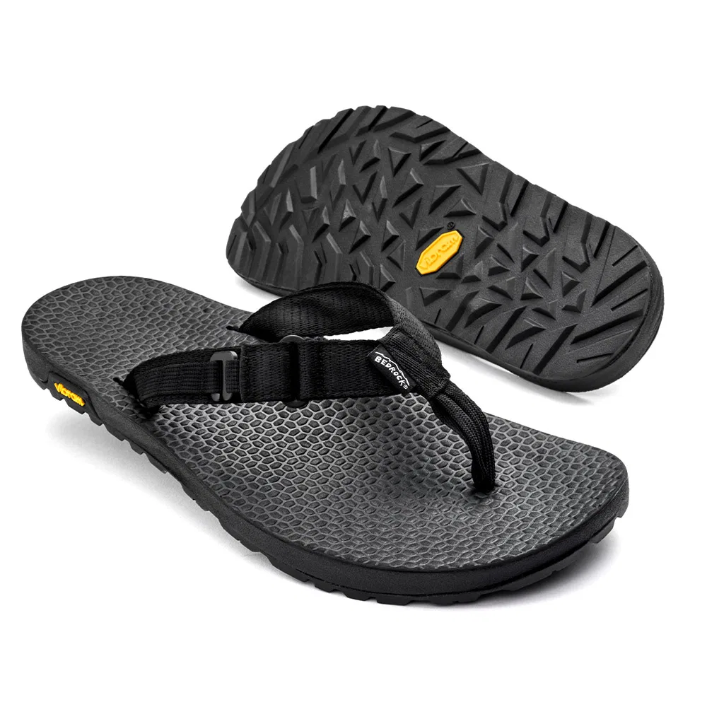 Мужские чёрные вьетнамки Synthetic Sport от Bedrock Sandals