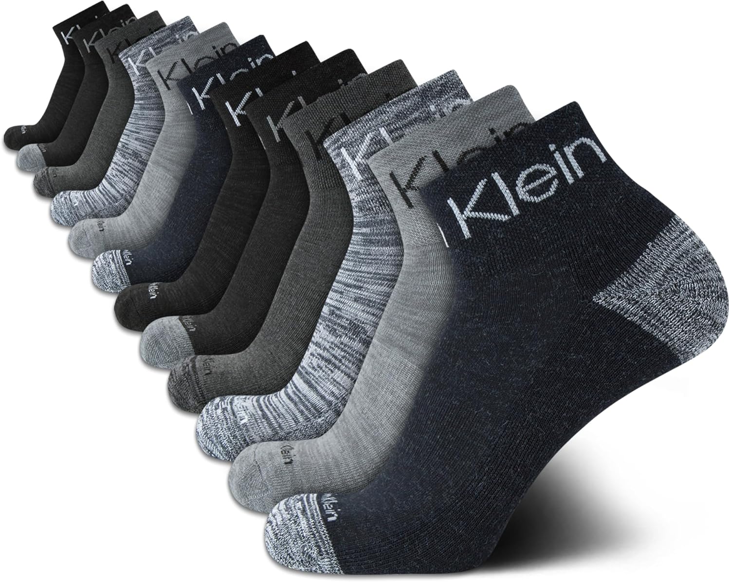 

Мужские носки Calvin Klein Quarter Socks - 12 пар дышащих, мягких, амортизированных, спортивных носков до щиколотки для мужчин, Assorted