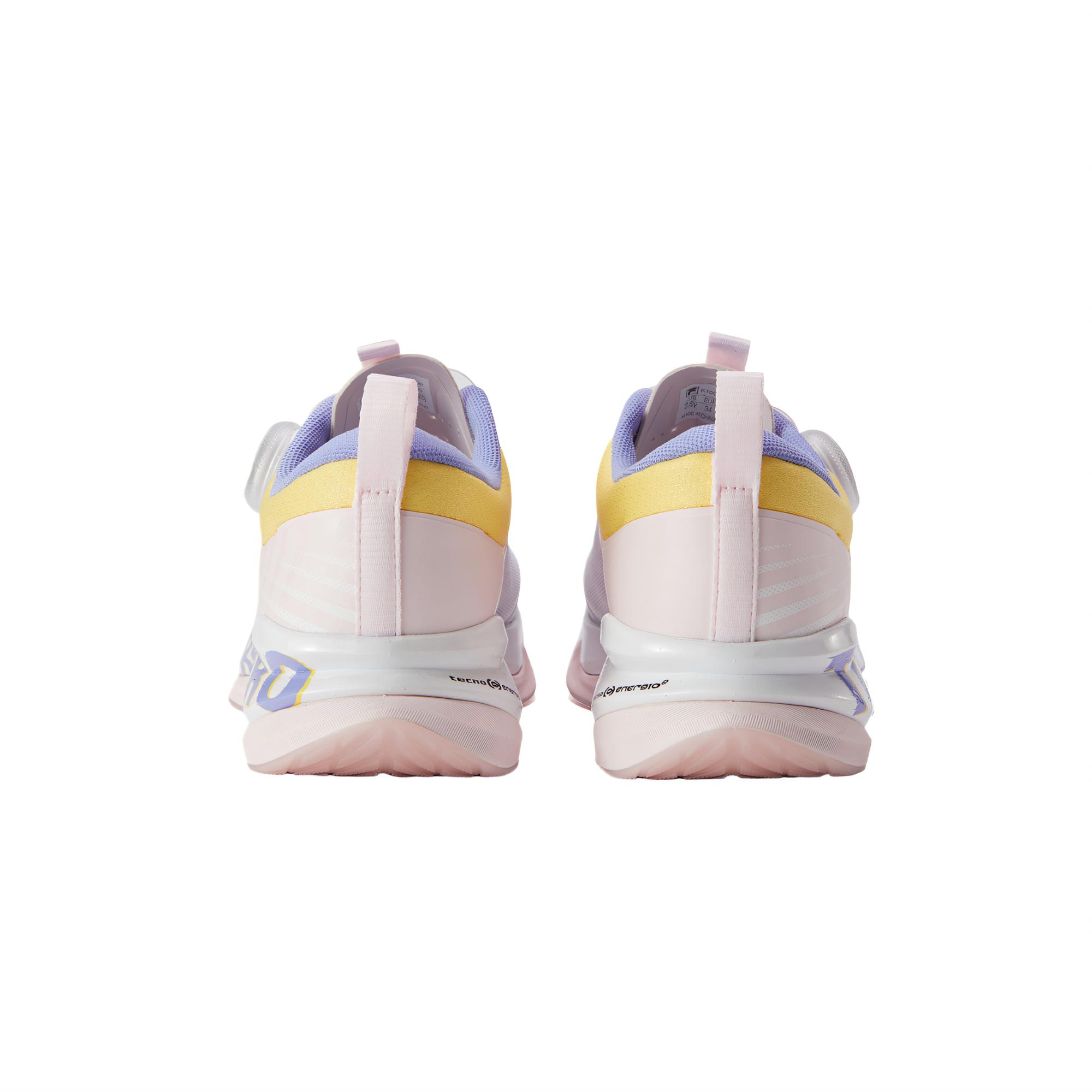 FILA KIDS Непромокаемые амортизирующие устойчивые к истиранию дышащие детские беговые кроссовки FILA White/Mist Pink Kids' — фото 4