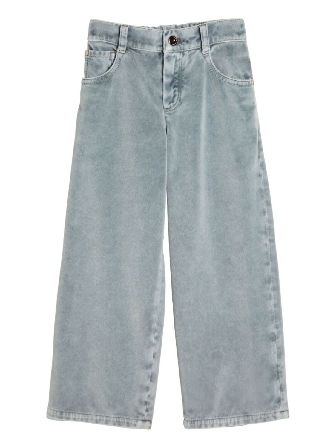 Brunello Cucinelli Kids джинсы с декором Monili, синий