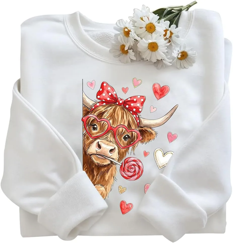 

Свитшот Highland Cow в тематике Дня святого Валентина woati