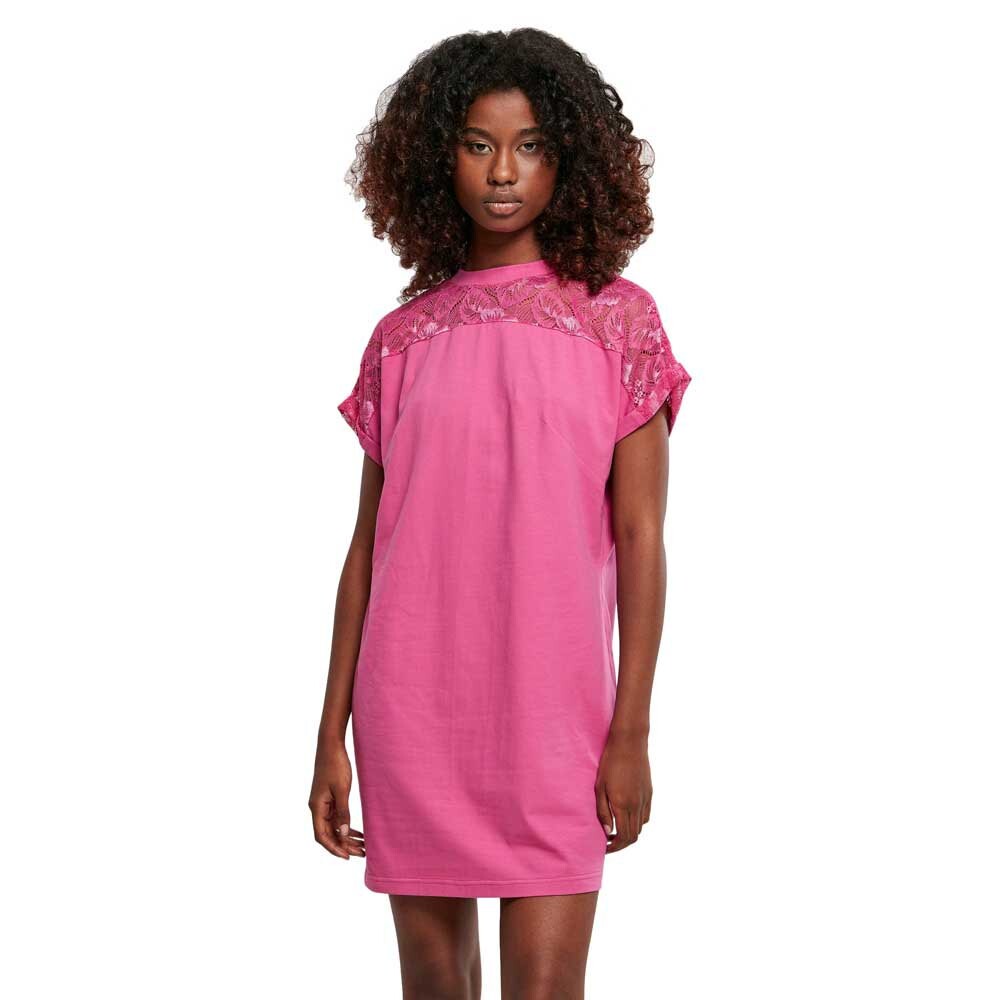 

Короткое платье Urban Classics Lace, розовый