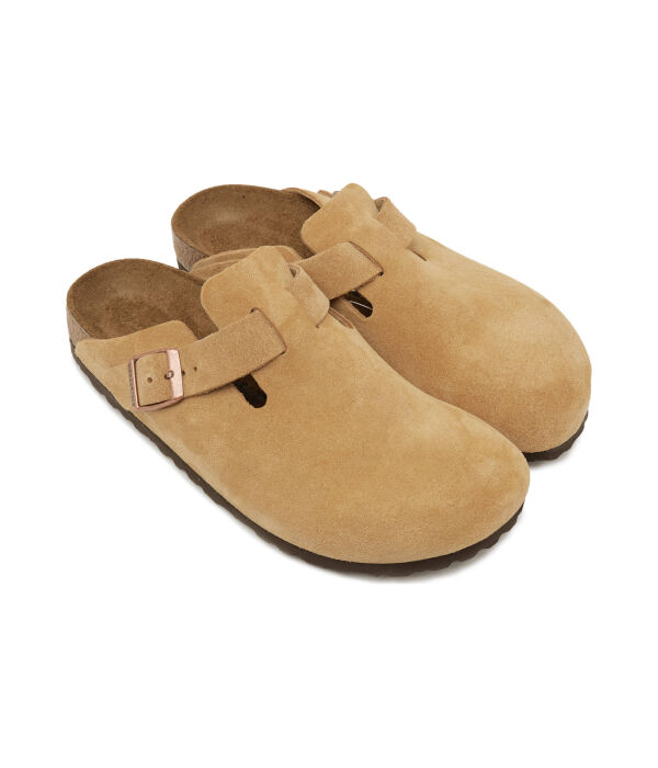 Мюли женские Birkenstock с пряжкой, бежевый — фото 3