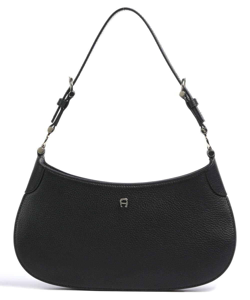 

Сумка-ведро Delia S из зерненой яловой кожи Aigner, черный