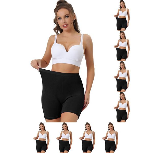 

9 пар женских шорт-трусов миди с полным покрытием Inspire Chic, Black