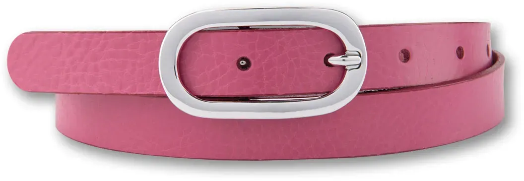 

Кожаный ремень BERND GÖTZ с блестящей овальной пряжкой, розовый