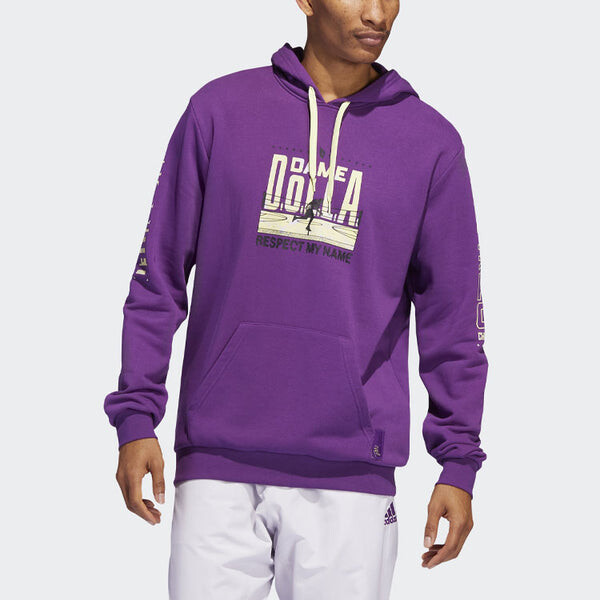 Толстовка Adidas Dame Ko Hdy Pattern Printing Basketball Sports Purple, мультиколор — фото 2