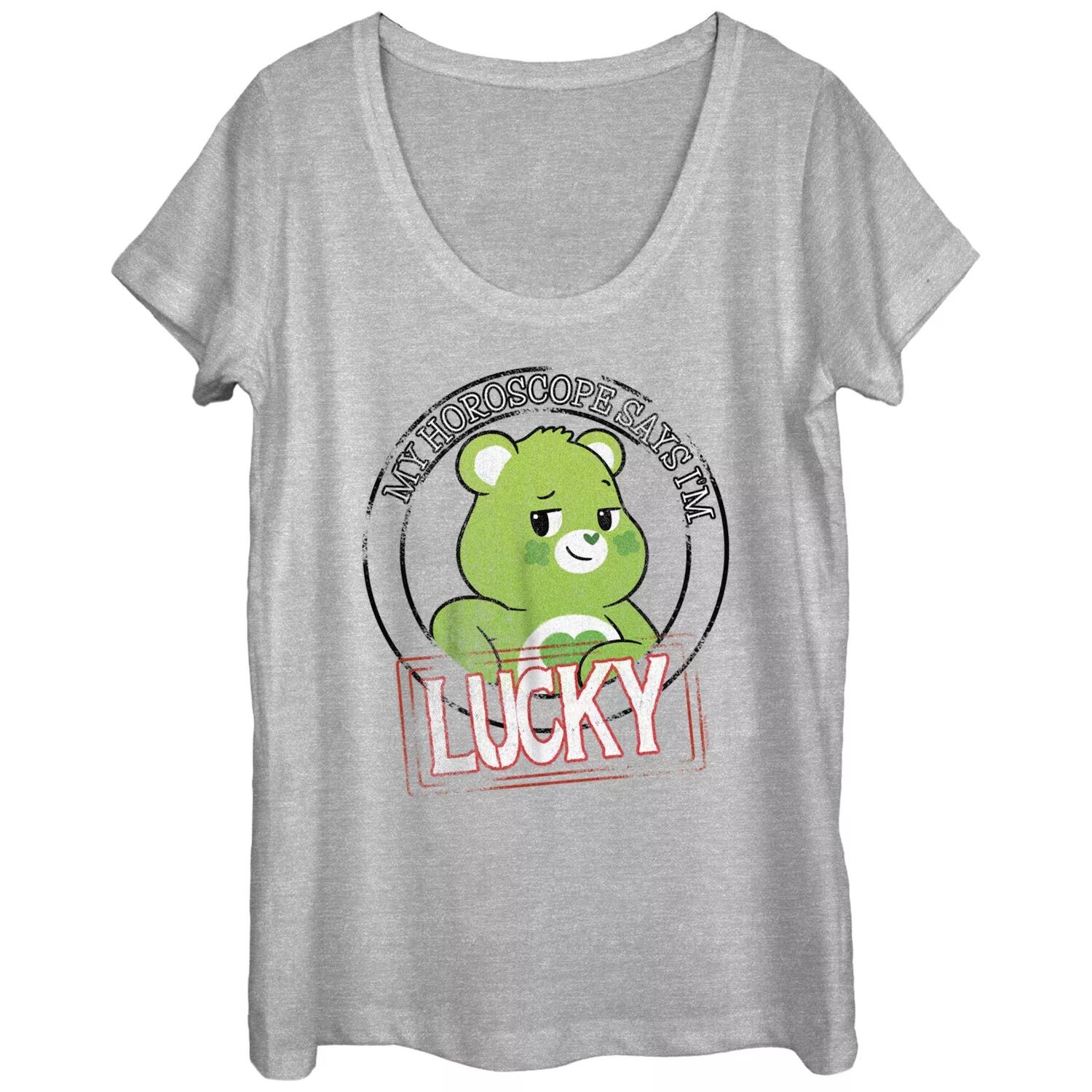 

Футболка с овальным вырезом и рисунком для юниоров Care Bears Lucky Horоскоп Licensed Character