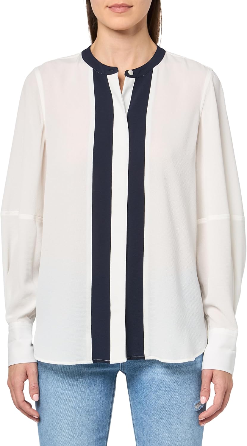 

Женский спортивный топ Tommy Hilfiger из крепа с длинными рукавами и круглым вырезом, Ivory