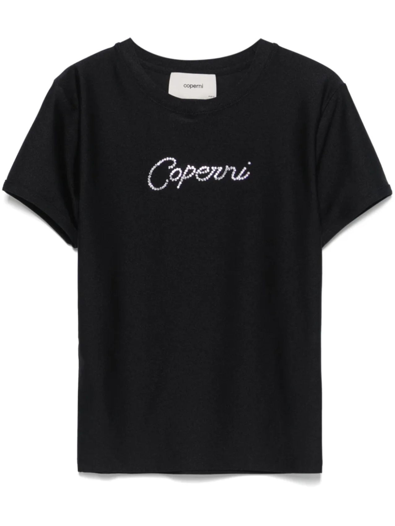 

Футболка с логотипом Coperni, украшенная кристаллами, черный