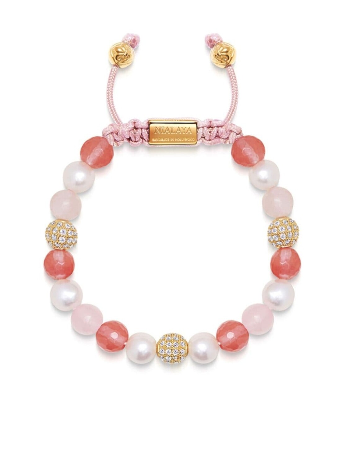 

Браслет с жемчугом Nialaya Jewelry, розовый