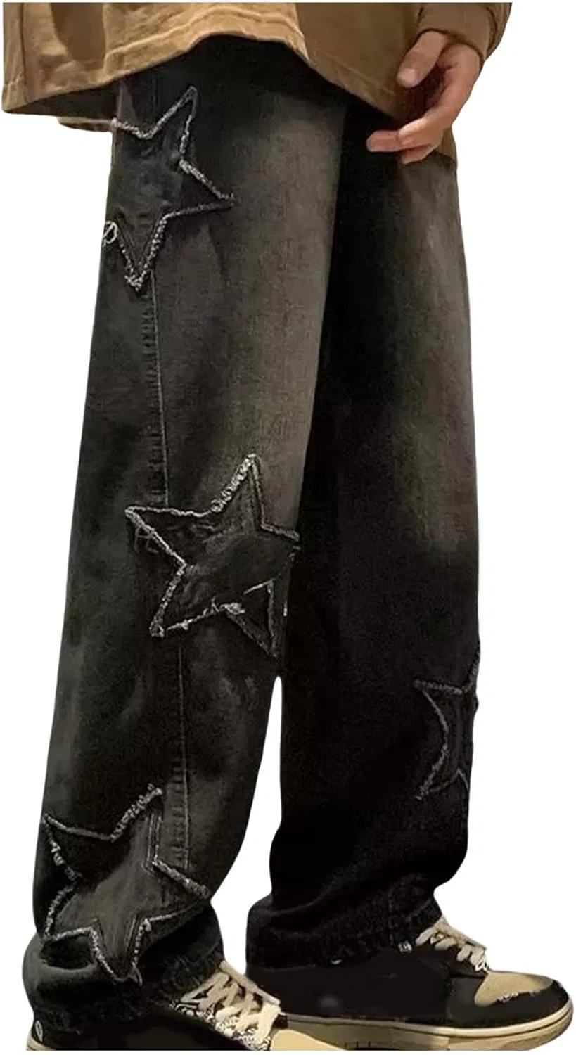 Джинсы свободные, Y2K, Skater, Black