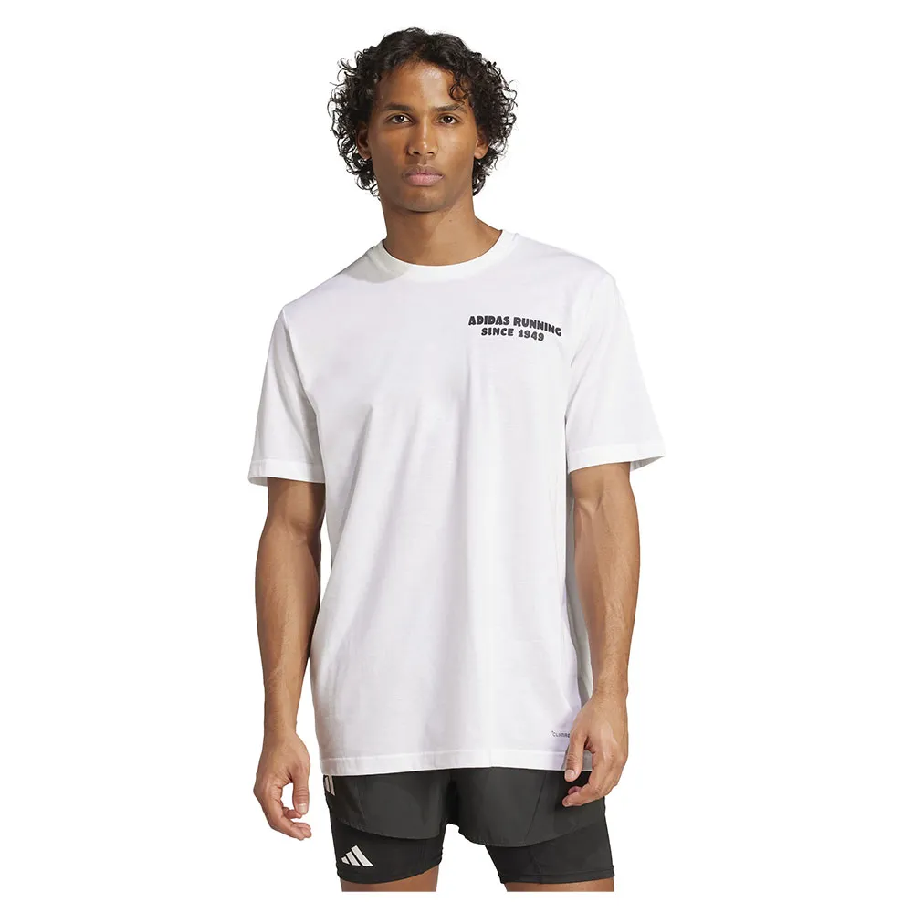 

Футболка с коротким рукавом спортивная adidas Running Tacos Later Graphic, белый