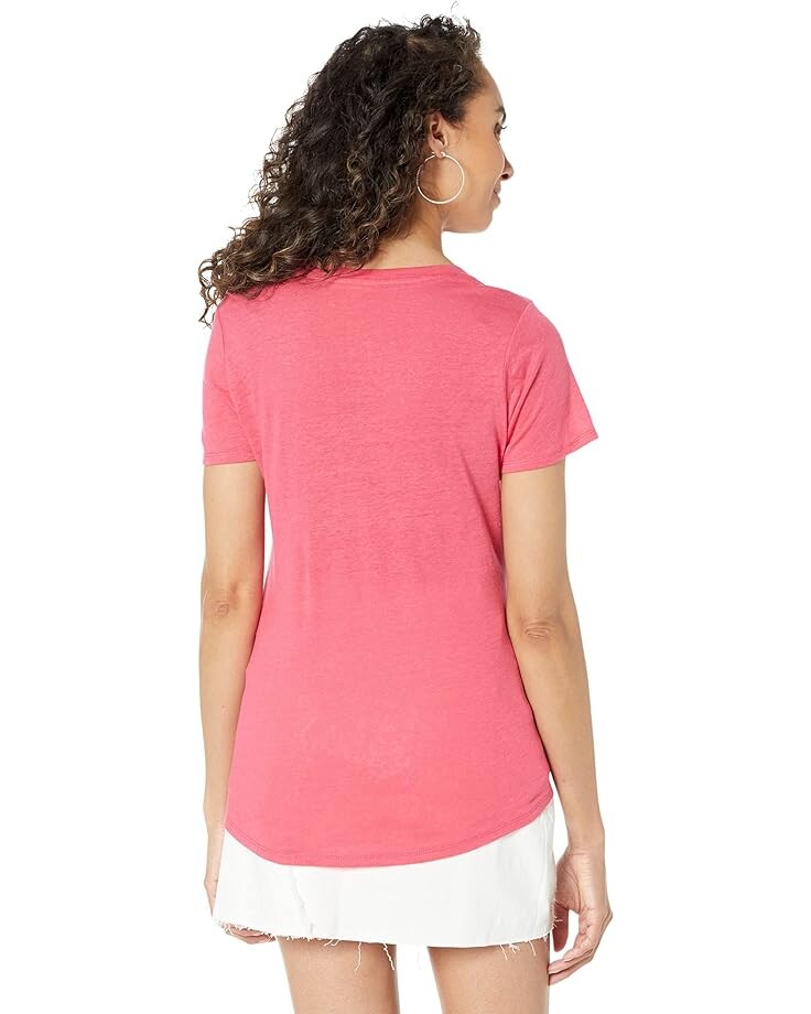 

Футболка NIC+ZOE Short Sleeve Shirt Tail Scoop Tee, цвет Rose Quartz