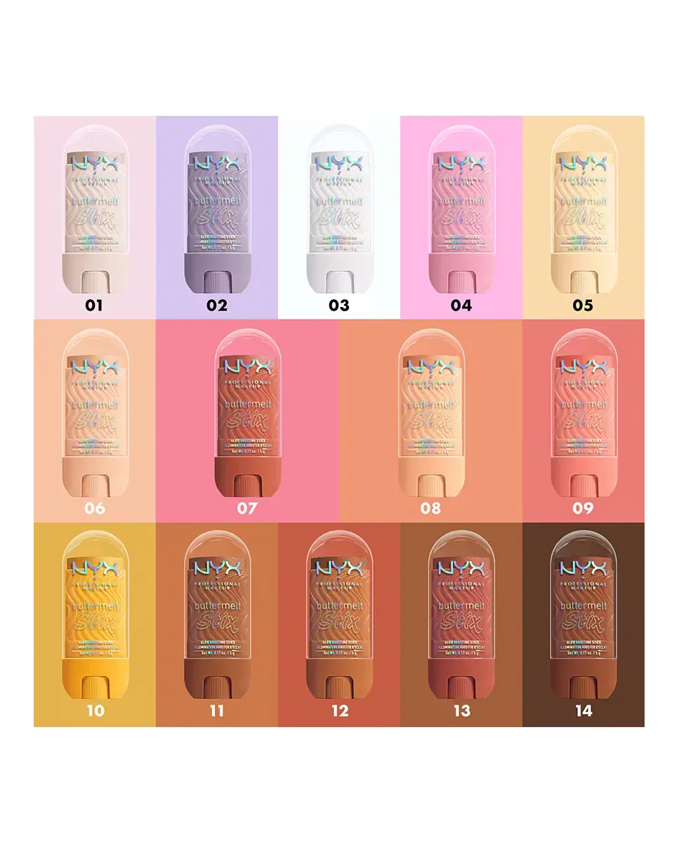 Подсвечивающий стик-усилитель Buttermelt Glow Nyx Professional Makeup, Left On Melt — фото 4