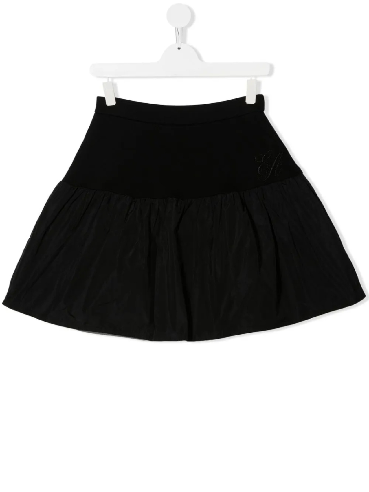 

Юбка со вставкой и вышитым логотипом Emporio Armani Kids, черный