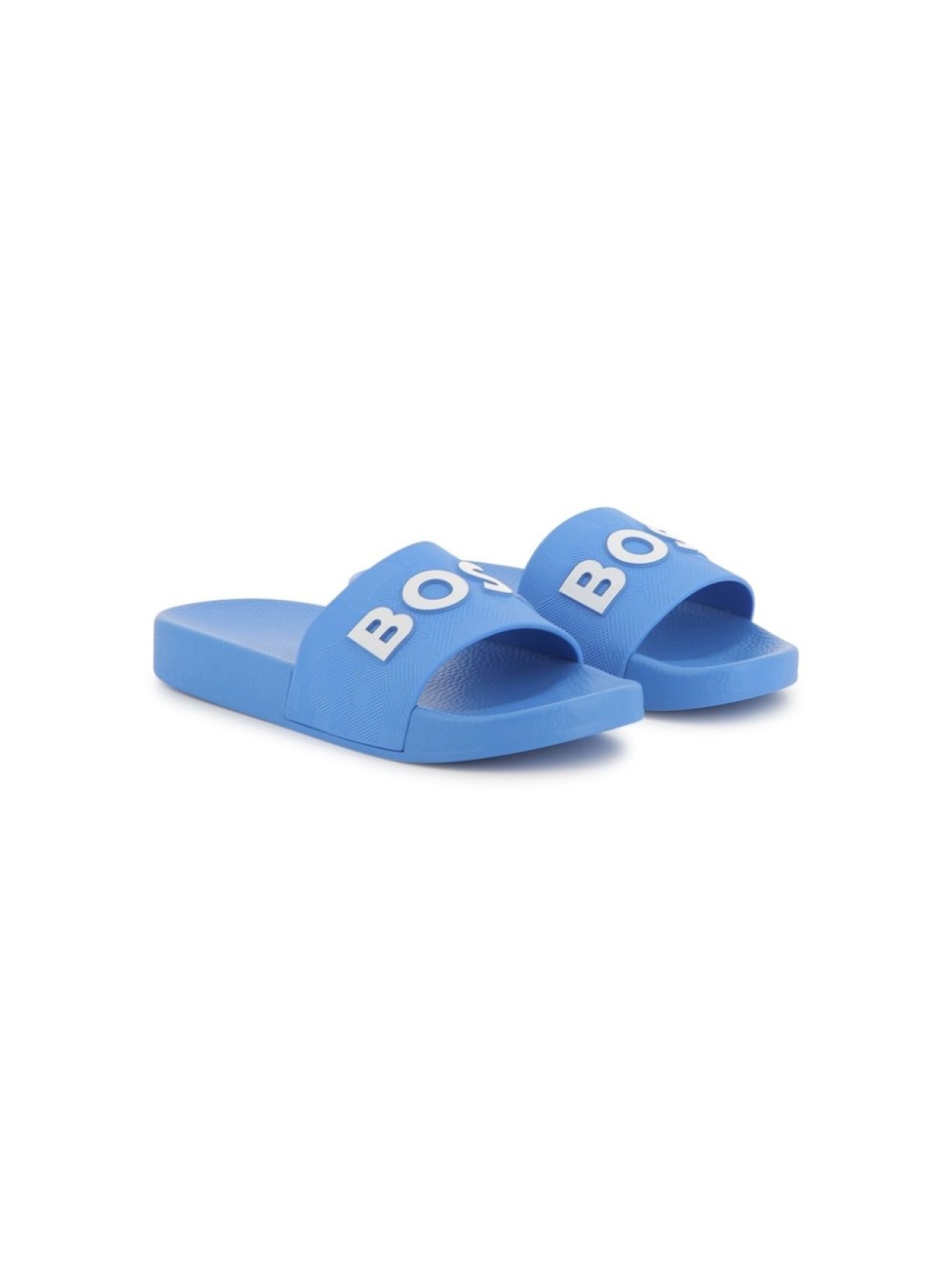 

BOSS Kidswear шлепанцы с логотипом, синий