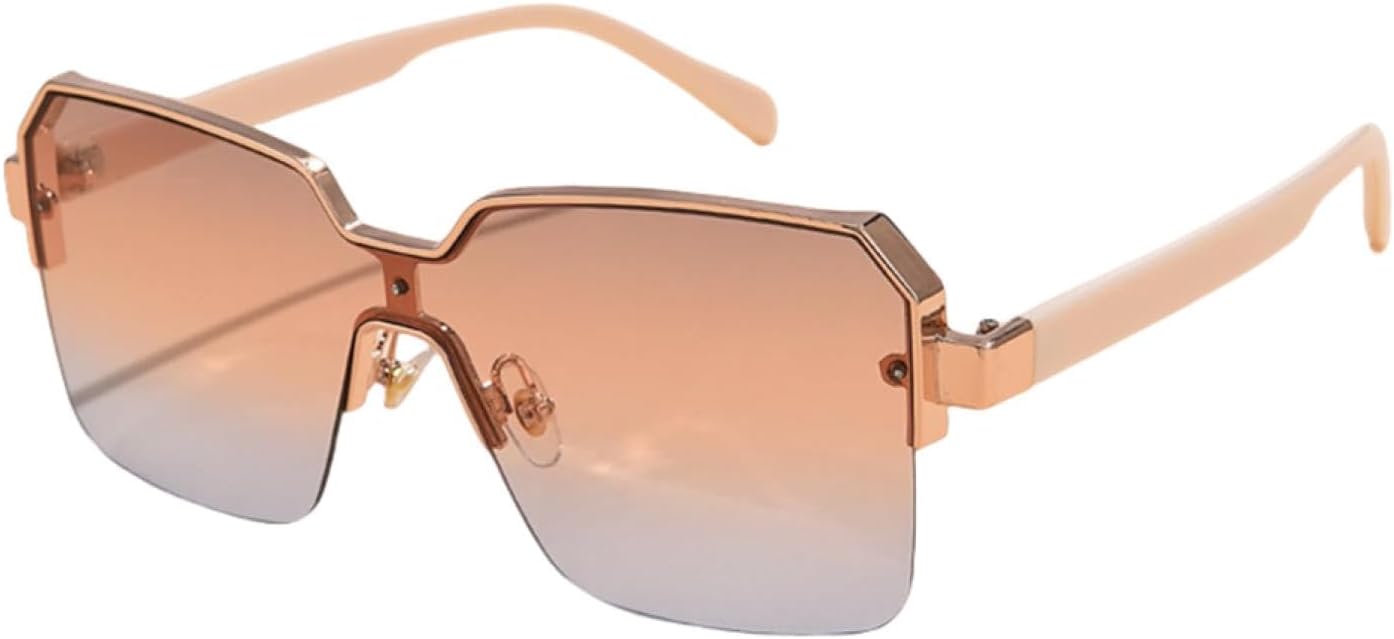 

Мужские и женские солнцезащитные очки класса люкс, модные винтажные солнцезащитные очки в оправе из сплава, солнцезащитные очки с защитой от УФ-излучения UV400 TKKTLLT, Brown Blue