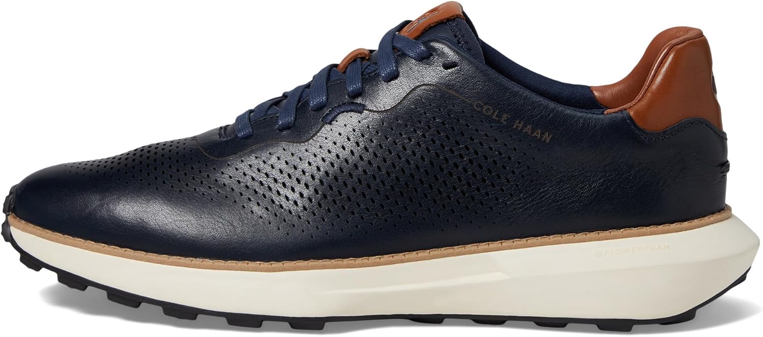 Мужские кроссовки Cole Haan Grandpro Ashland с лазерной перфорацией, слоновая кость/темно-синий — фото 4