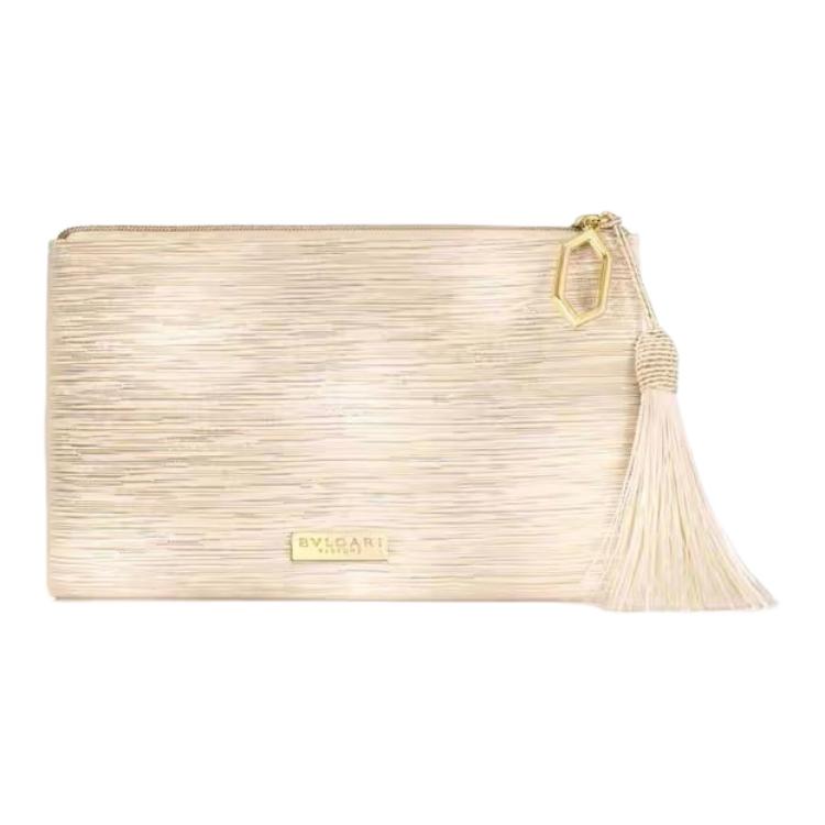 

BVLGARI Бежевая ручная косметичка для конвертов портативная