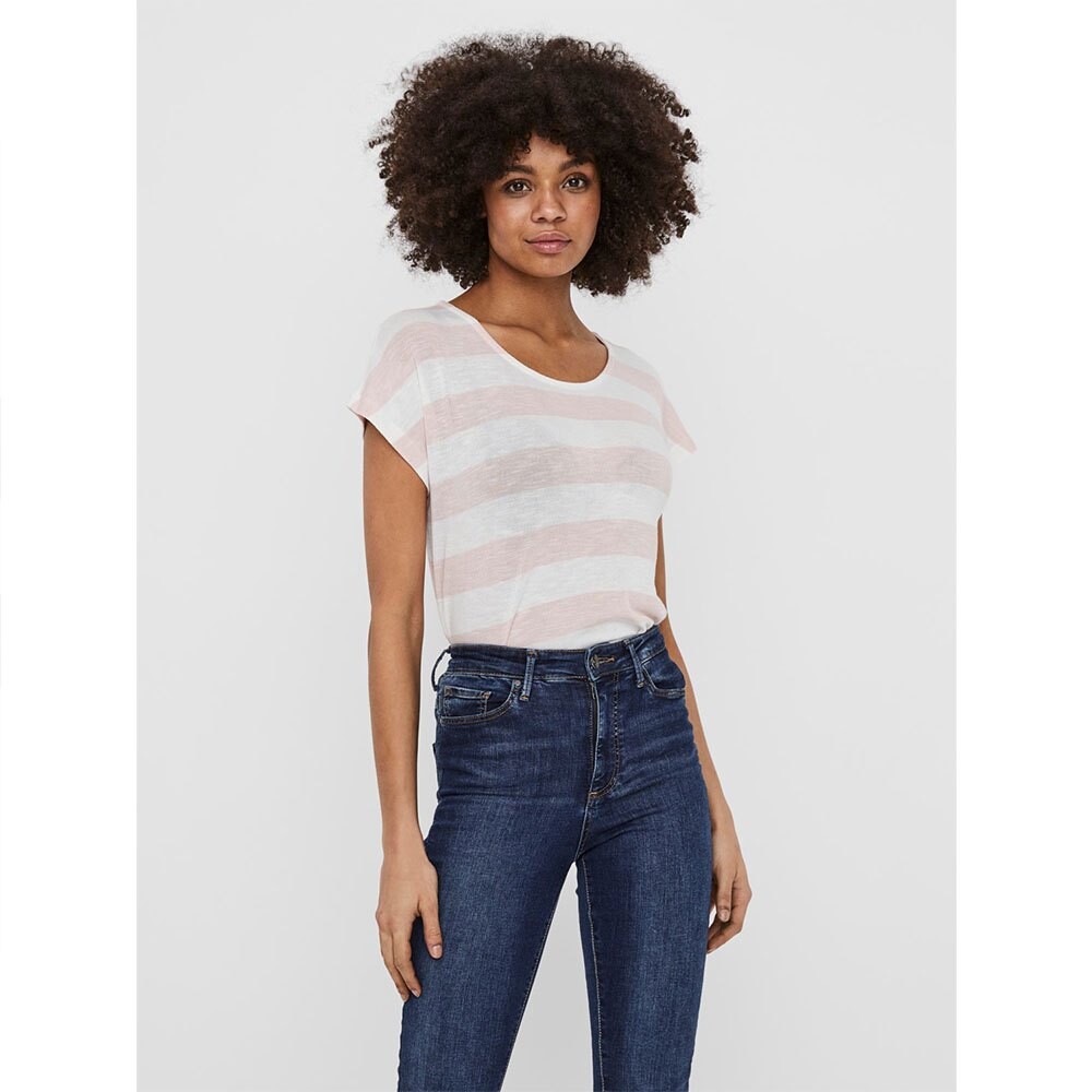 

Футболка Vero Moda Wide Stripe, розовый