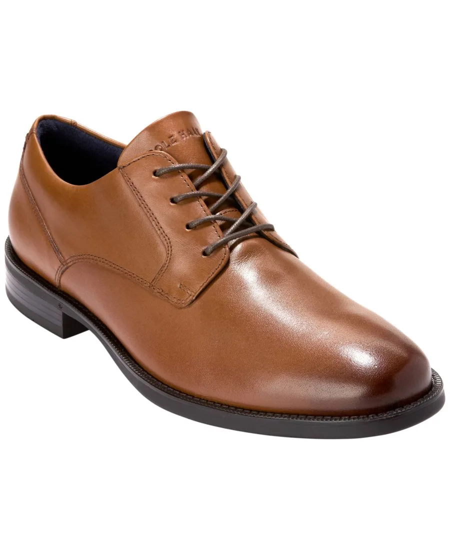 Мужские оксфордские туфли Bedford с гладким носком и шнуровкой Cole Haan, British Tan