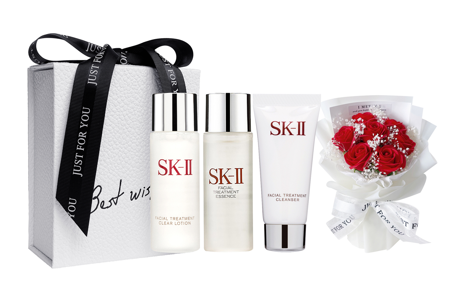 SK II Fairy Water наборы для ухода за кожей Unisex SK-II, Rejuvenating Cleansing Dew 30ml in 3 sticks - белый jade yarn bouquet platinum gift box — фото 3